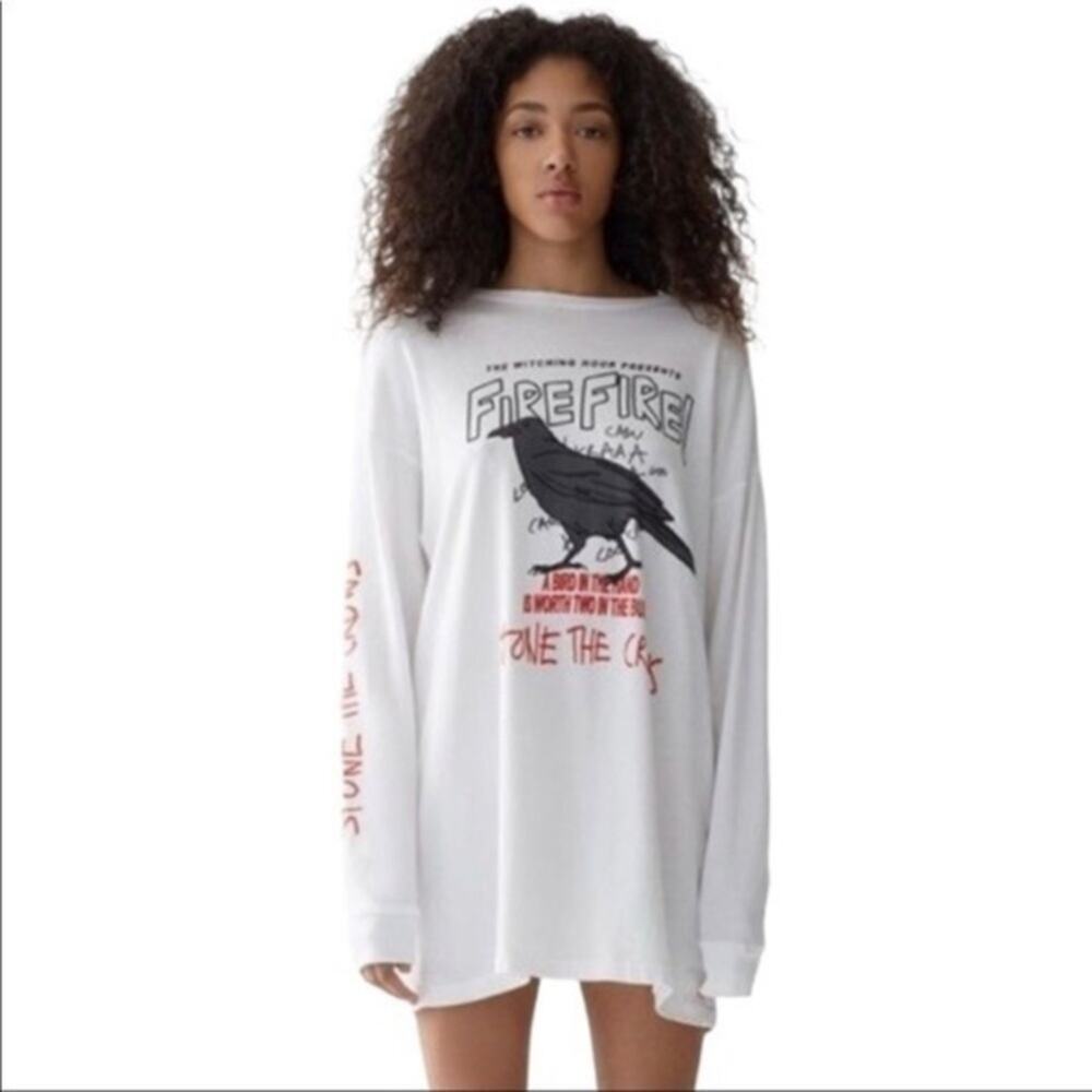 Agolde White Graphic Dress